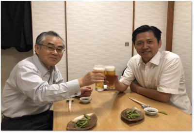 與日本醫(yī)學(xué)會(huì)會(huì)長(zhǎng)、國(guó)立癌研究中心理事門(mén)田守人會(huì)長(zhǎng)會(huì)面